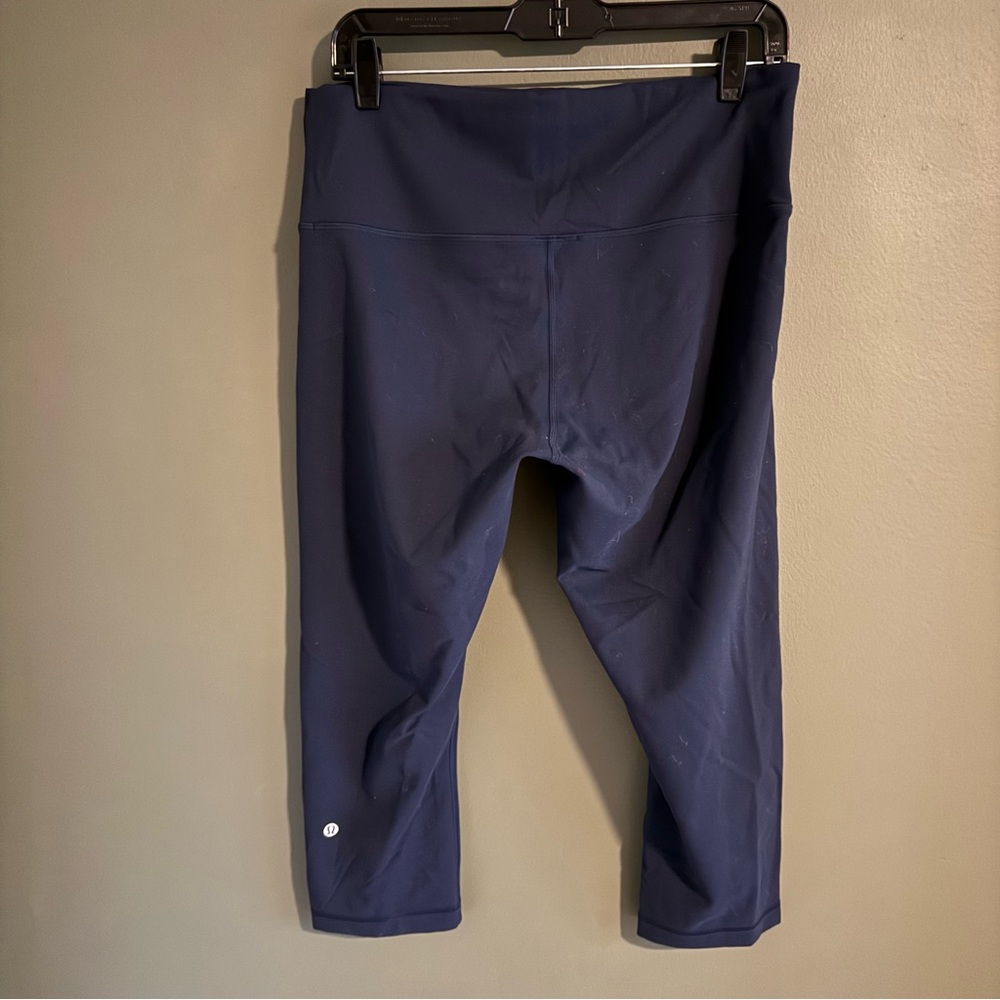 Lululemon | Wunder Under Cropped Navy Leggings